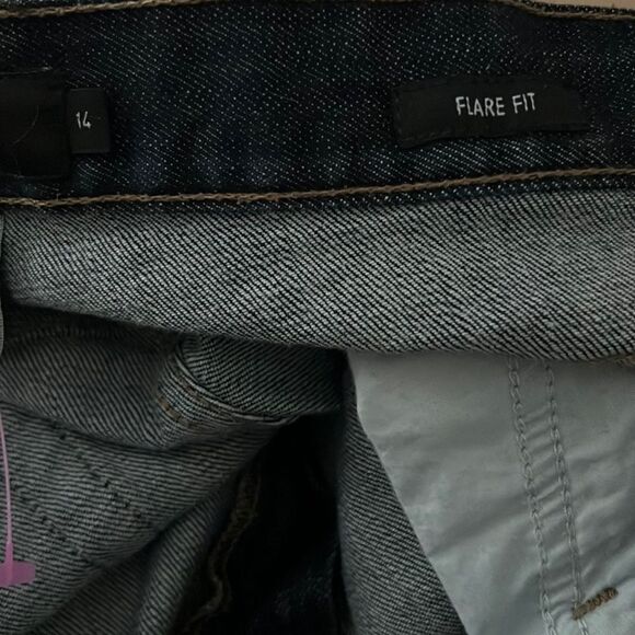 VTG 90s Calvin Klein Dark Wash High Waist Flare bootcut jeans Made in Egypt 14 - Picture 6 of 9